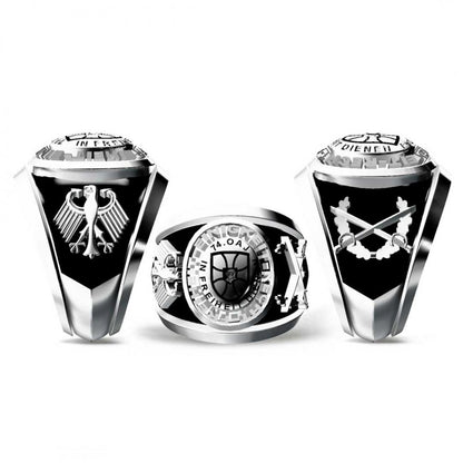 Einigkeit Recht Freiheit Germany Silver Ring by SWISS PLUS - Military Rings
