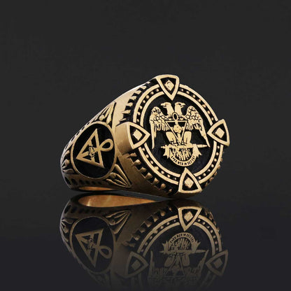 Embrace the Legacy, Rosae Crucis Ring, Personalized Rosae Crucis Ring by SWISS PLUS - Rosae Crucis Collection - view 2