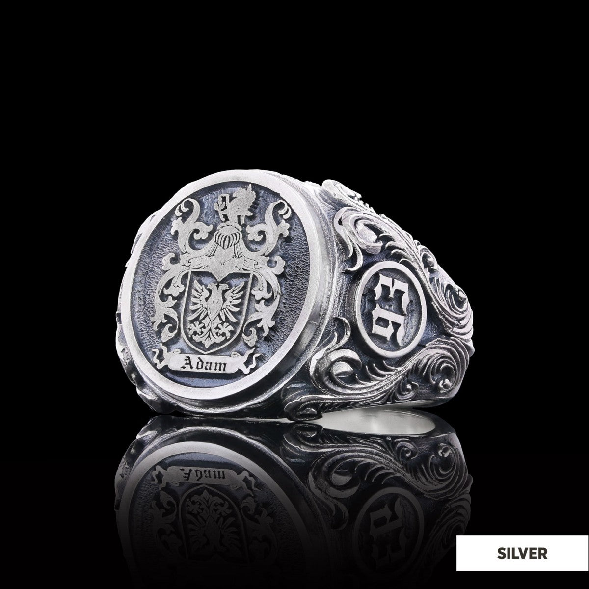 Family Coat of Arms Ring, Special Design Family Ring - view 3