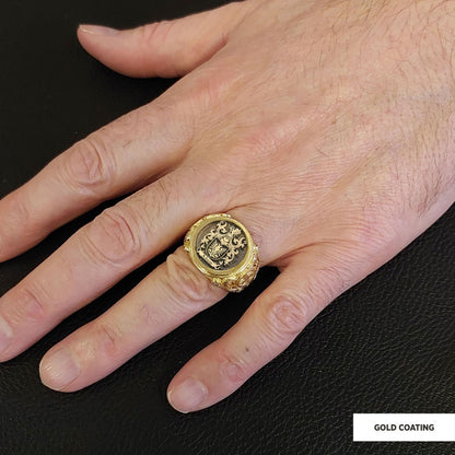 Family Coat of Arms Ring, Special Design Family Ring by SWISS PLUS - Family Collection - view 6