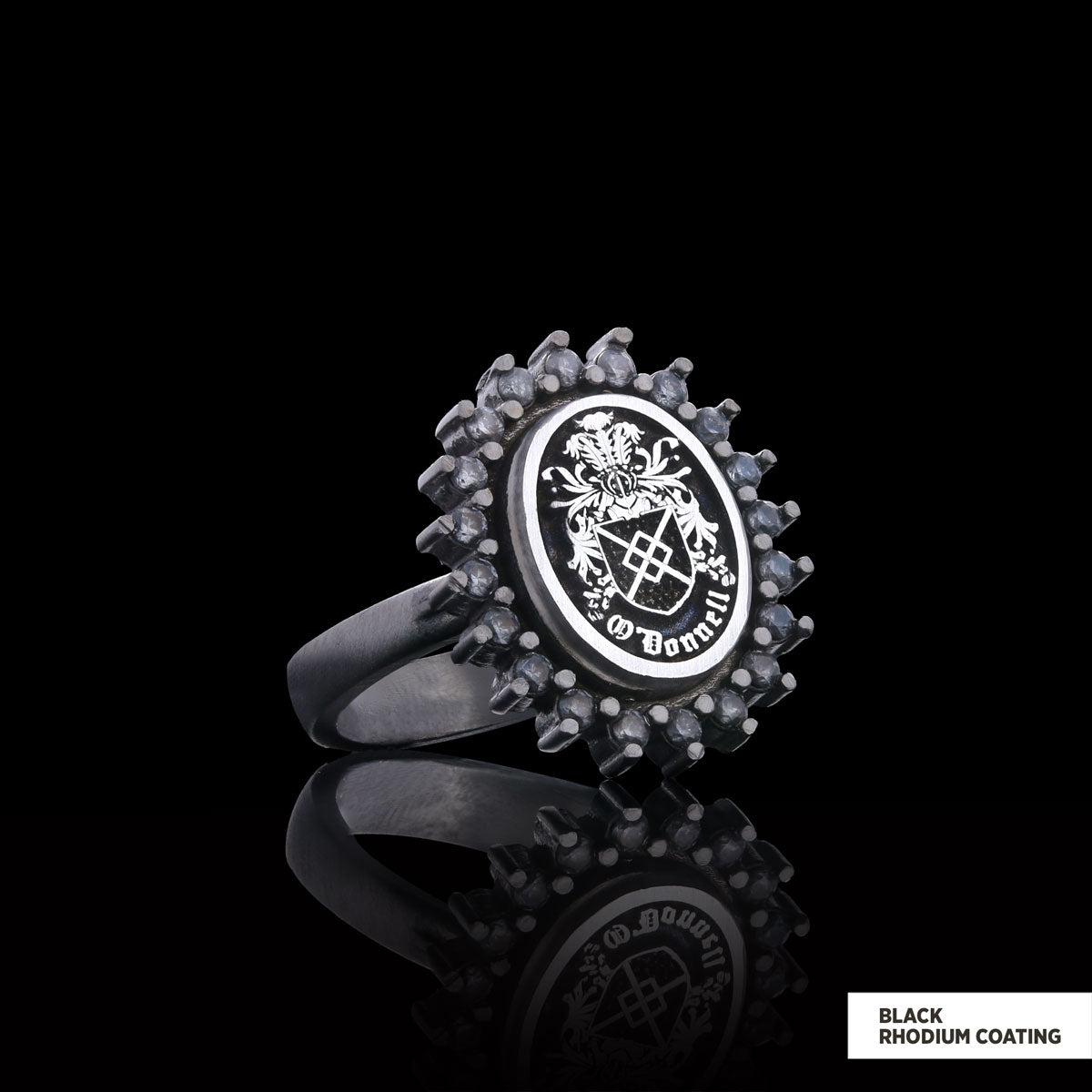 Family Crest Stone Ring, Women's Ring, Gift for Him - view 2