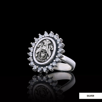 Family Crest Stone Ring, Women's Ring, Gift for Him by SWISS PLUS - Family Collection - view 3