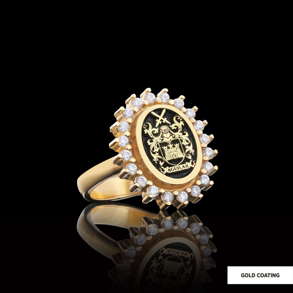 Family Crest Stone Ring, Women's Ring, Gift for Him - view 4