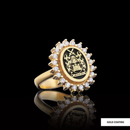 Family Crest Stone Ring, Women's Ring, Gift for Him by SWISS PLUS - Family Collection - view 4