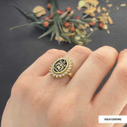 Family Crest Stone Ring, Women's Ring, Gift for Him by SWISS PLUS - Family Collection - view 5