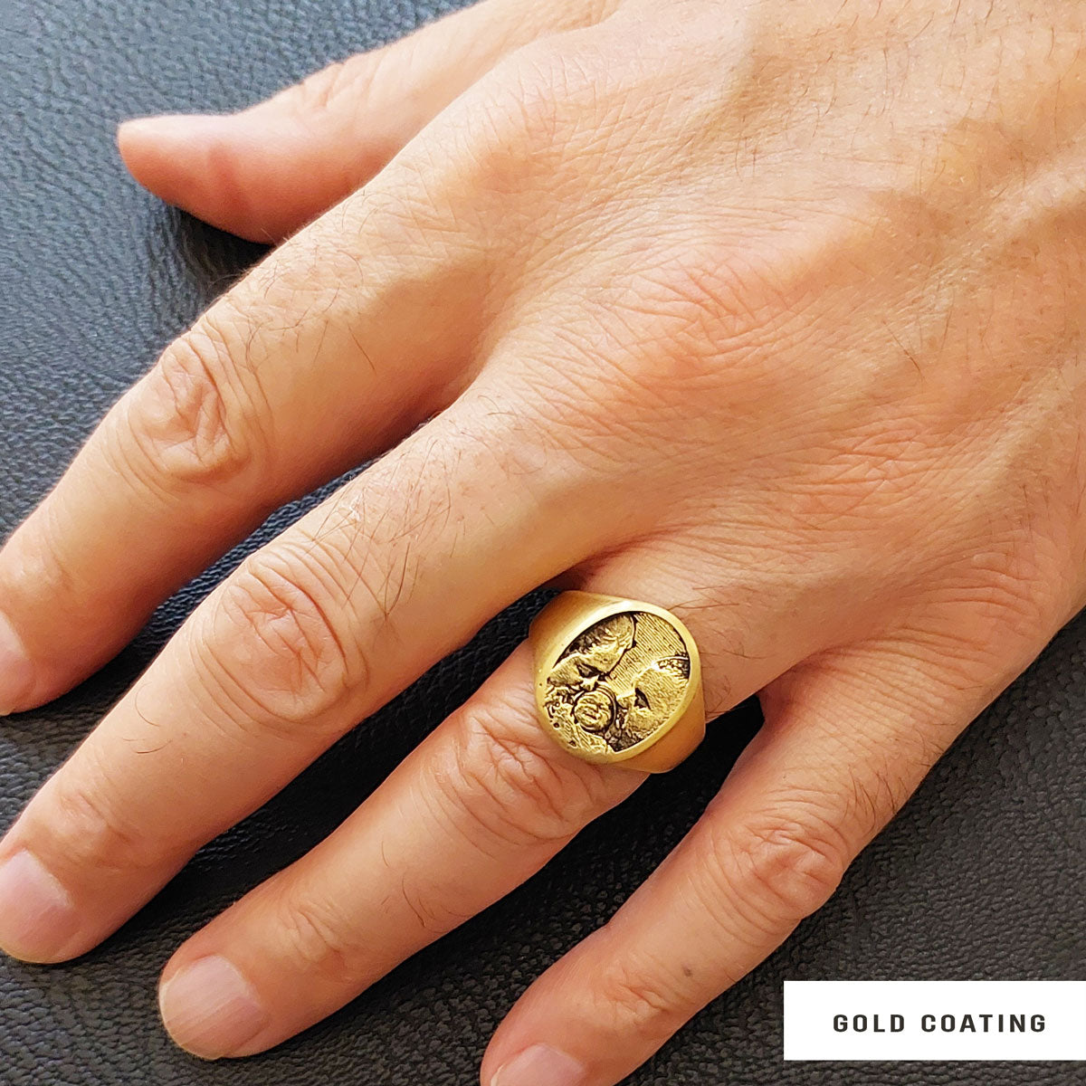 Family Photo Ring, Timeless Family Photo Square Ring, Personalized for You - view 6