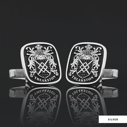 Family Square Raised Crest Cufflink by SWISS PLUS - Family Collection - view 6