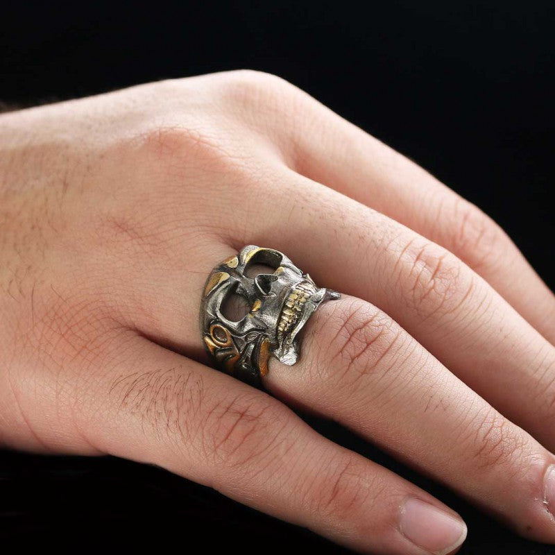 Sterling Silver Filigree Skull Ring - view 6