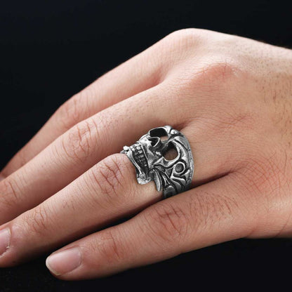 Sterling Silver Filigree Skull Ring by SWISS PLUS - Skull Rings - view 7