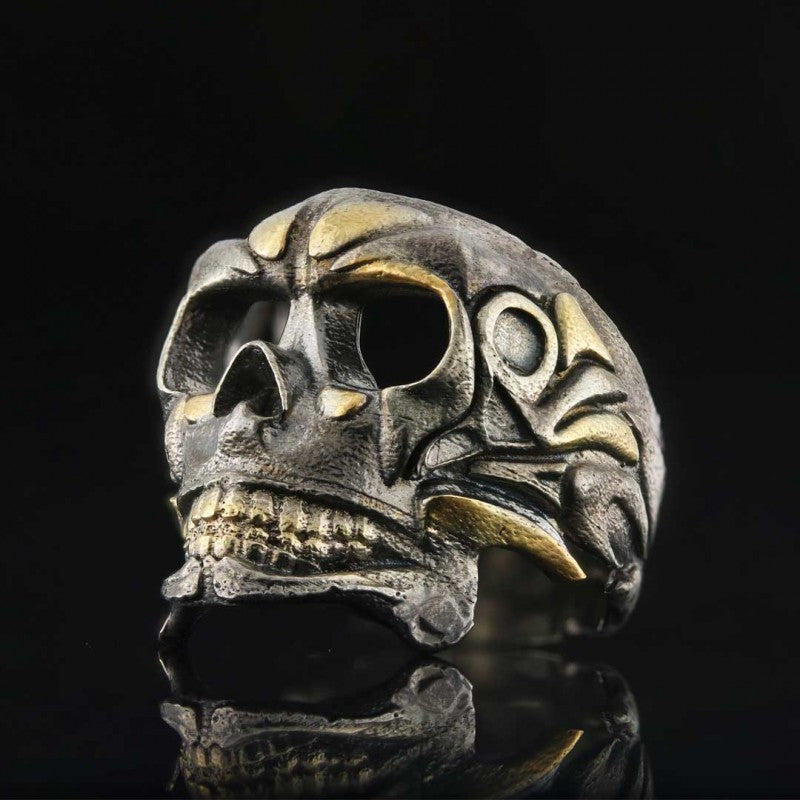Sterling Silver Filigree Skull Ring by SWISS PLUS - Skull Rings - view 2