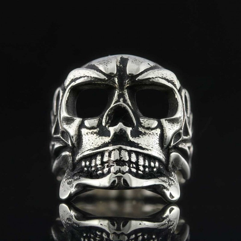 Sterling Silver Filigree Skull Ring