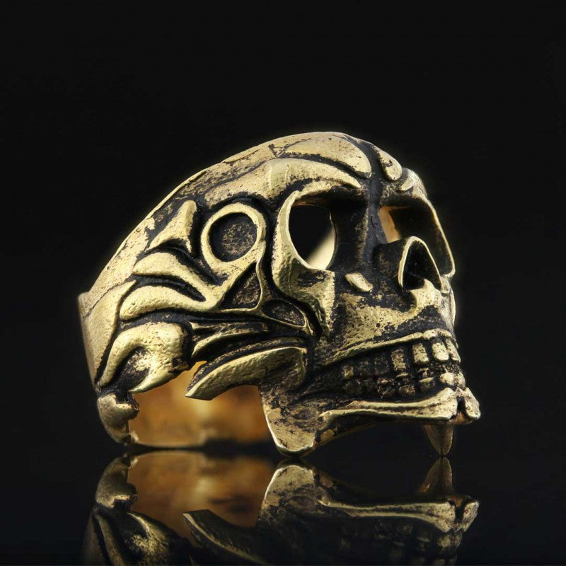 Sterling Silver Filigree Skull Ring - view 4