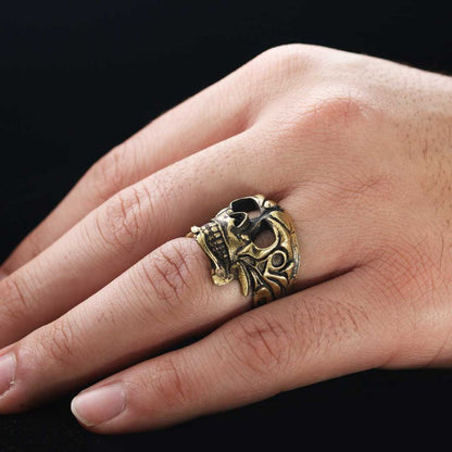 Sterling Silver Filigree Skull Ring by SWISS PLUS - Skull Rings - view 5