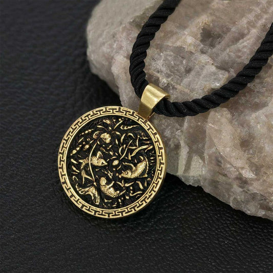 Fish And Lotus Pendant