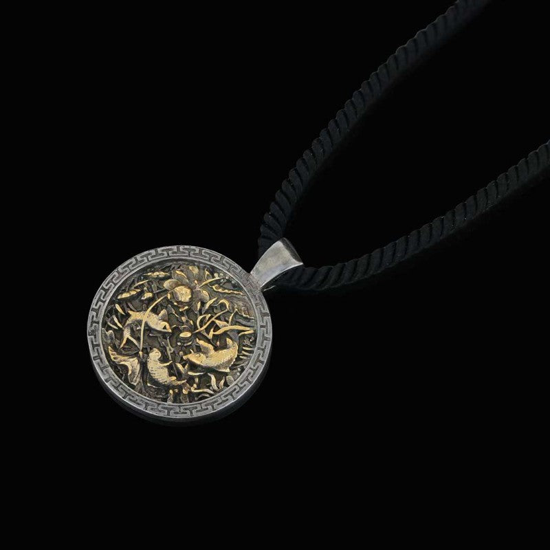 Fish And Lotus Pendant - view 3