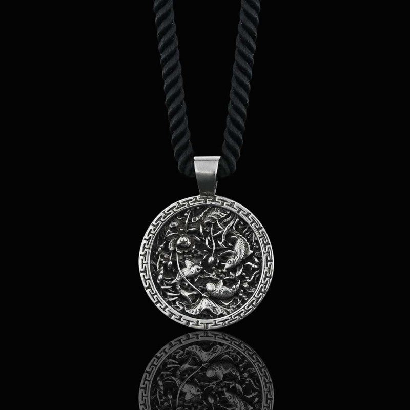 Fish And Lotus Pendant - view 4
