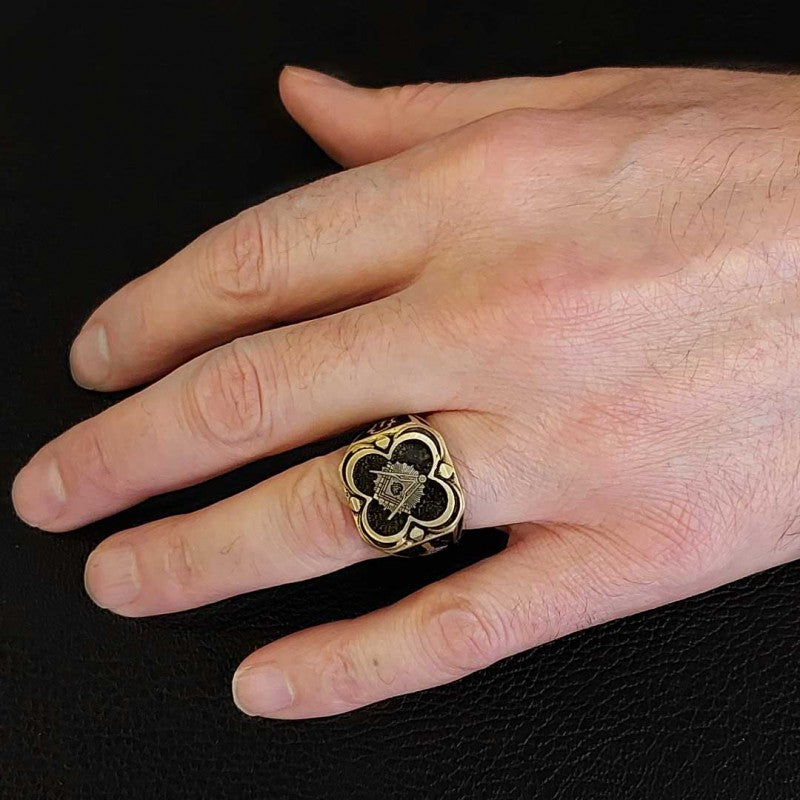 Freemason Special Design Sterling Silver Masonic Ring - view 6