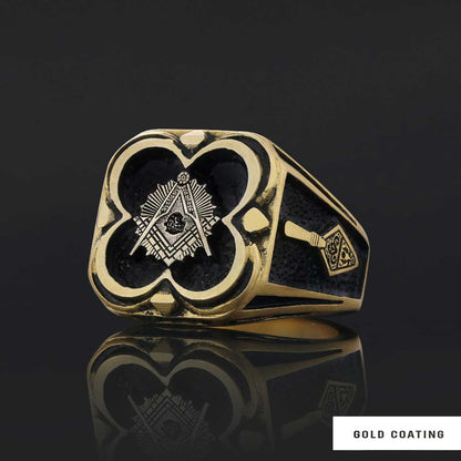 Freemason Special Design Sterling Silver Masonic Ring by SWISS PLUS - Mason Collection - view 3