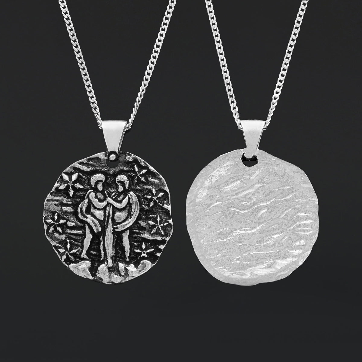 Gemini Pendant, Zodiac Necklace, Sterling Silver Pendant, Gold Plated Pendant, Astrology Jewelry, Gemini Sign Jewelry