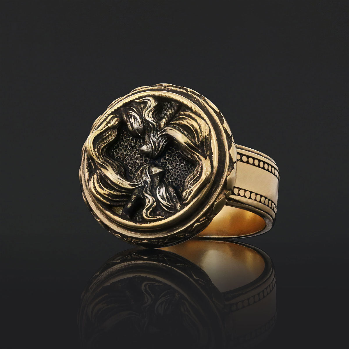 Gemini Zodiac Silver Ring - view 6