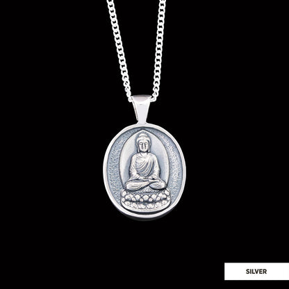 Goddess of Mercy Necklace, Buddha Pendant, Buddha Silver Necklace, Religious Necklace, Buddhist Gift by SWISS PLUS - Buddhist
