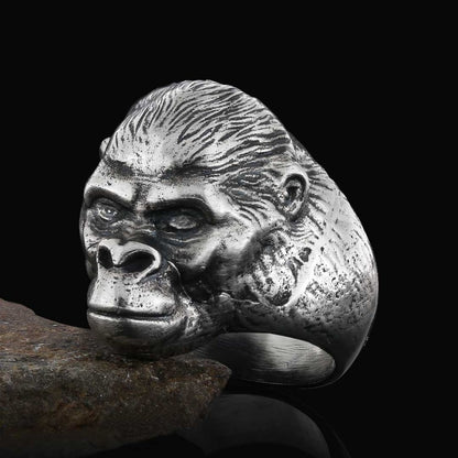 Gorilla Silver Ring by SWISS PLUS - Unique Design Rings