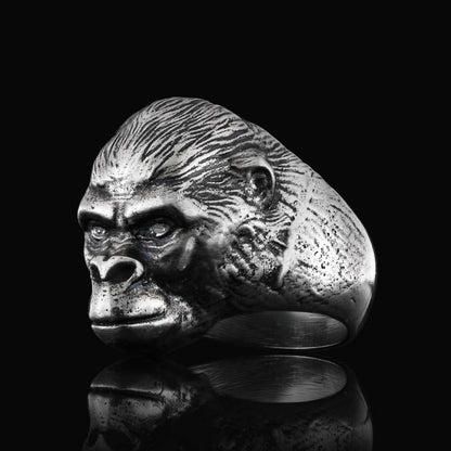 Gorilla Silver Ring by SWISS PLUS - Unique Design Rings - view 3
