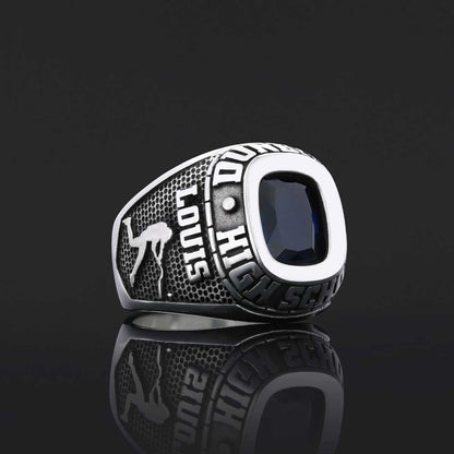 Graduation Collage Ring, Customized High School Ring, University Ring, Customized Class Ring by SWISS PLUS - Custom College C