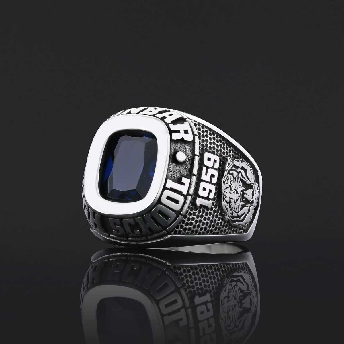 Graduation Collage Ring, Customized High School Ring, University Ring, Customized Class Ring - view 2