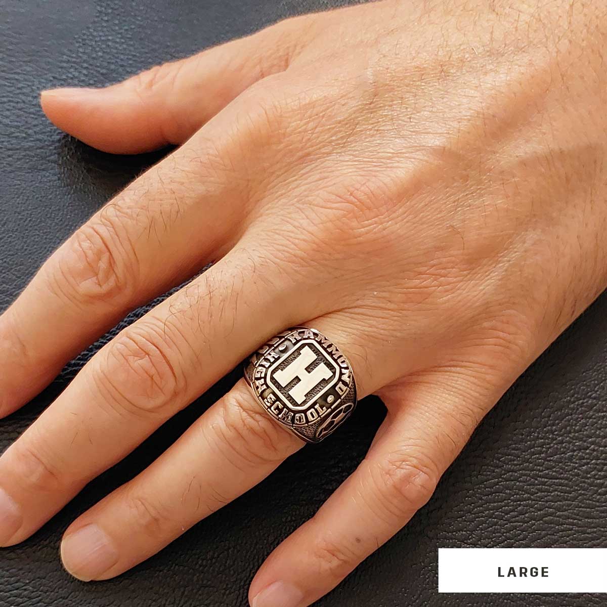 Hammund High School Ring, Üniversity Graduation Ring, Class Ring, College Class Ring - view 3