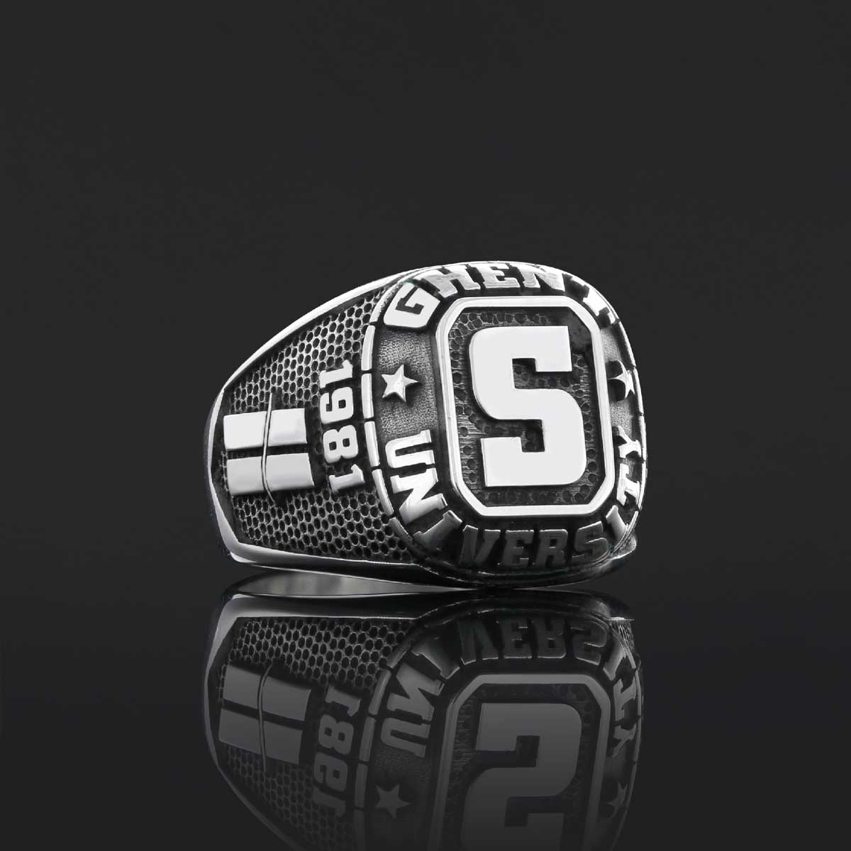 Hammund High School Ring, Üniversity Graduation Ring, Class Ring, College Class Ring - view 4