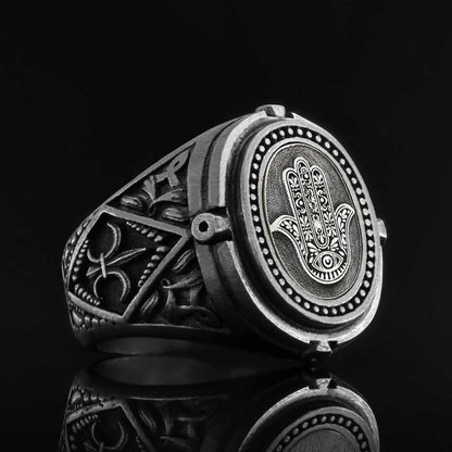 Hamsa Jewish Ring by SWISS PLUS - Jewish Collection - view 2
