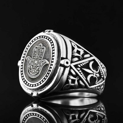 Hamsa Jewish Ring by SWISS PLUS - Jewish Collection - view 3