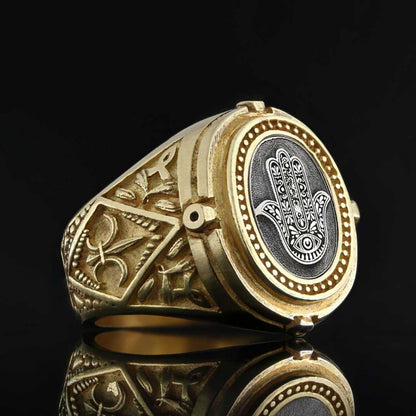 Hamsa Jewish Ring by SWISS PLUS - Jewish Collection - view 4