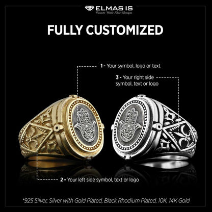 Hamsa Jewish Ring by SWISS PLUS - Jewish Collection - view 5