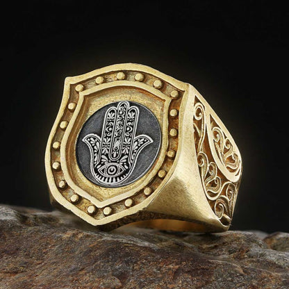 Hamsa Ring by SWISS PLUS - Jewish Collection