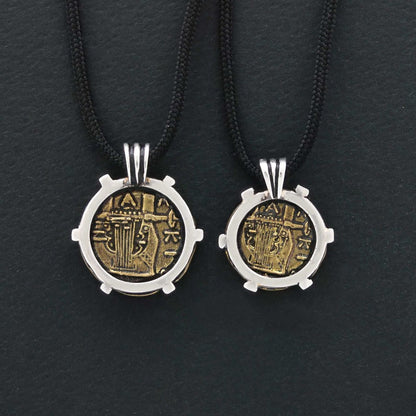 Handmade 925 Sterling Silver Orpheus Women Coin Pendant by SWISS PLUS - Unique Design Women Pendants - view 3