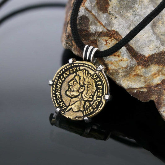 Handmade Antoninus Pius Aureus Roma Coin Women Pendant