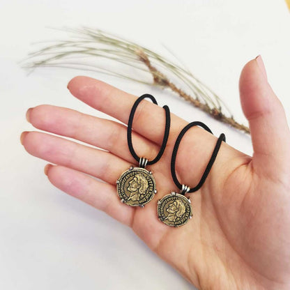 Handmade Antoninus Pius Aureus Roma Coin Women Pendant by SWISS PLUS - Unique Design Women Pendants - view 6
