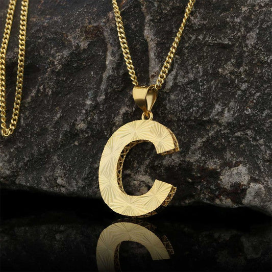 Handmade Custom Design Silver Letter Monogram C Pendant