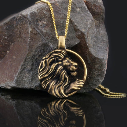 Handmade Leo Pendant, Sterling Silver Leo Necklace, Leo Jewelry, Horoscope Leo Necklace by SWISS PLUS - Zodiac Collection