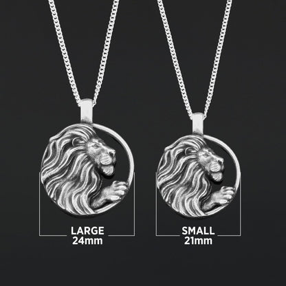 Handmade Leo Pendant, Sterling Silver Leo Necklace, Leo Jewelry, Horoscope Leo Necklace by SWISS PLUS - Zodiac Collection - v