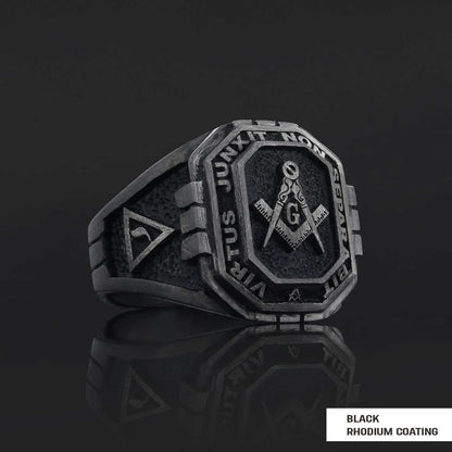 Handmade Lodge Masonic Ring, Custom Mason Ring by SWISS PLUS - Mason Collection - view 2