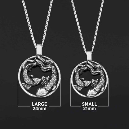 Handmade Pisces Pendant, Sterling Silver Pisces Necklace, Pisces Jewelry, Horoscope Pisces Necklace by SWISS PLUS - Zodiac Co