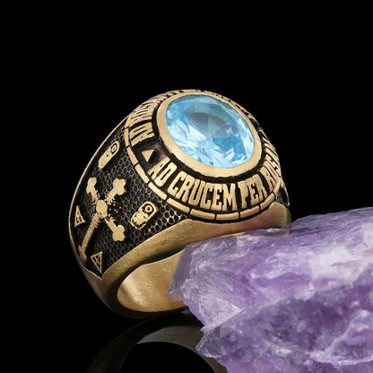 Handmade Rose Crucis Silver Ring, Amorc Jewelry, Special Design Amorc Ring, Rose Crucis Ring by SWISS PLUS - Rosae Crucis Col