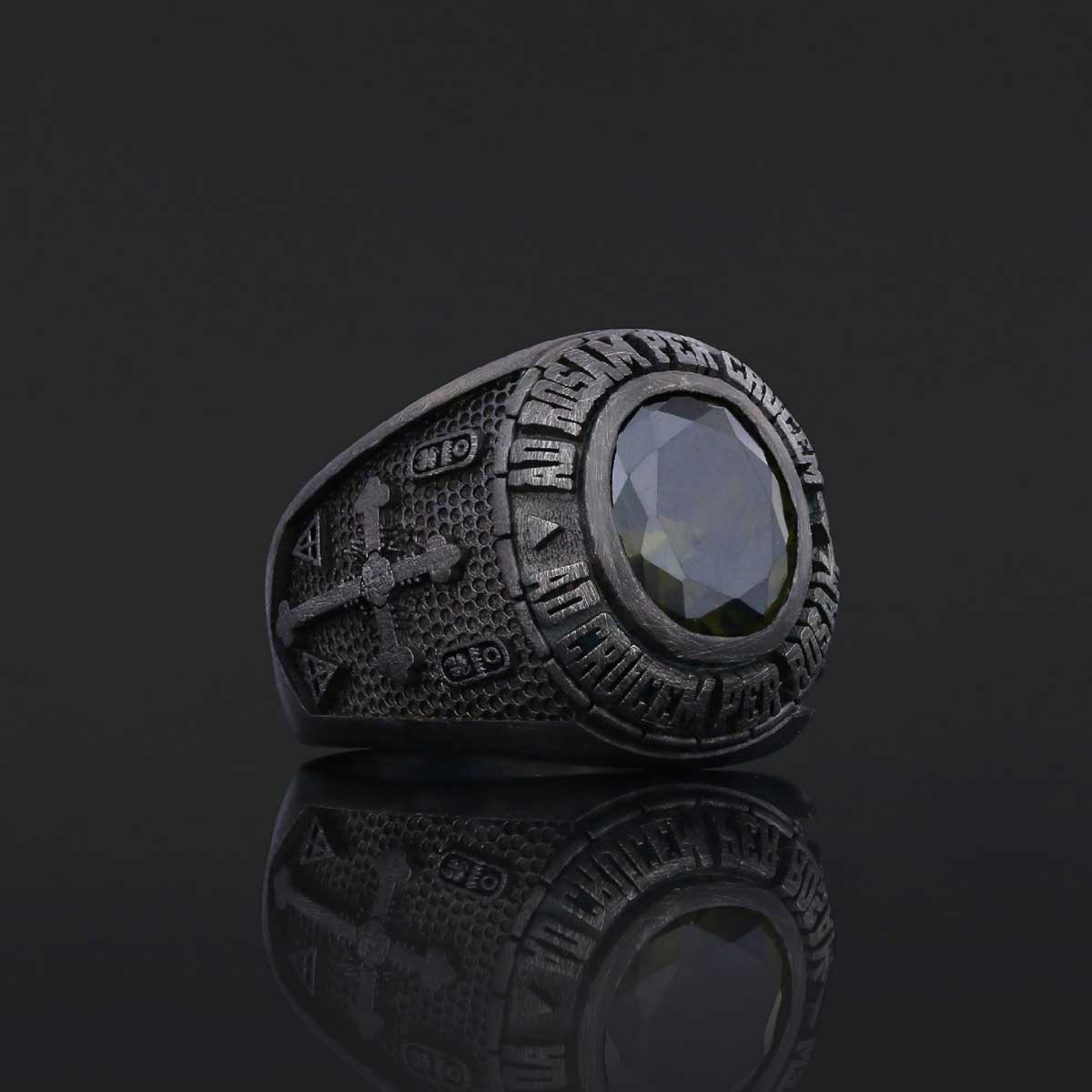 Handmade Rose Crucis Silver Ring, Amorc Jewelry, Special Design Amorc Ring, Rose Crucis Ring - view 3