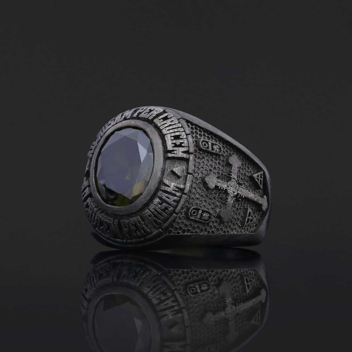 Handmade Rose Crucis Silver Ring, Amorc Jewelry, Special Design Amorc Ring, Rose Crucis Ring - view 4