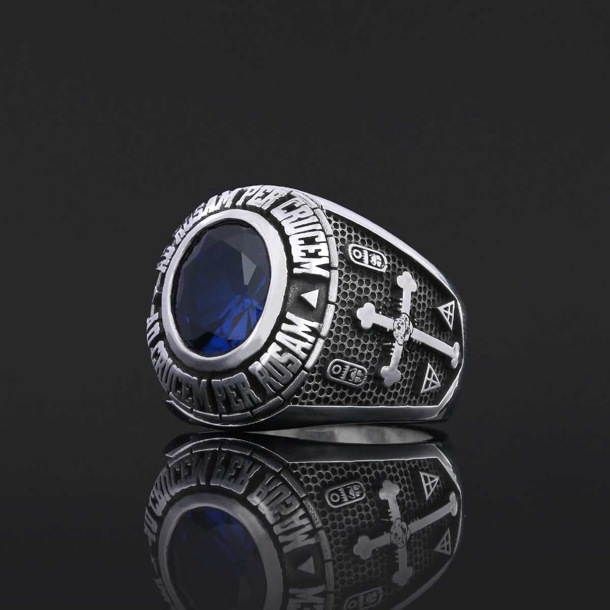 Handmade Rose Crucis Silver Ring, Amorc Jewelry, Special Design Amorc Ring, Rose Crucis Ring - view 5