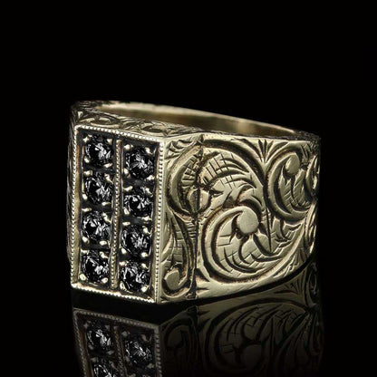 Handmade Silver Letter I Ring Bold Alphabet by SWISS PLUS - Letter Collection - view 3