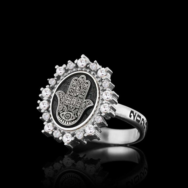 Handmade Special 925 Sterling Silver Hamsa Women Ring